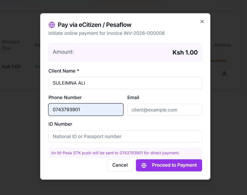 Settle invoice