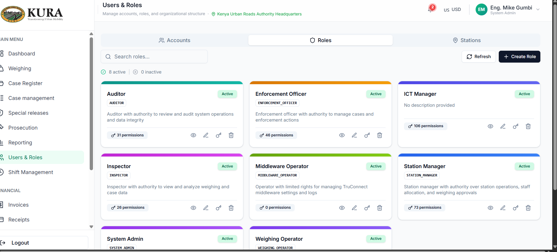 Manage roles